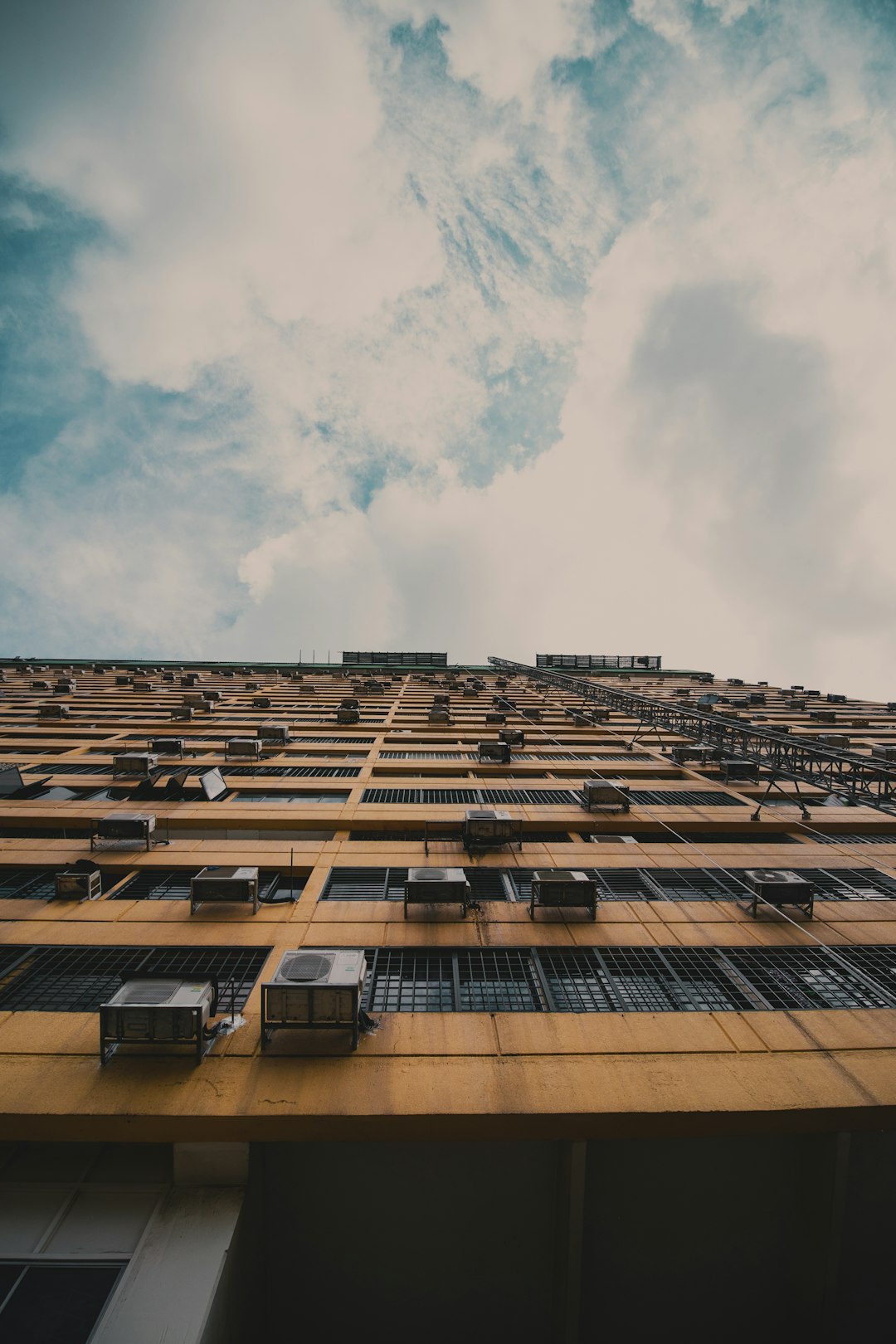the exterior of one of the remaining brutalist buildings in Singapore, found in the heart of Chinatown